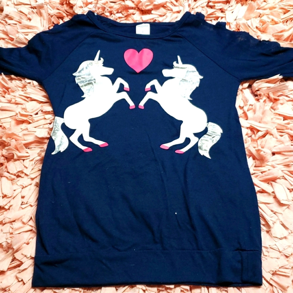 Girls unicorn elbow length